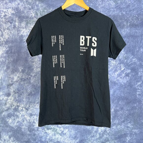 BTS World Tour Date T-shirt Speak Yourself 2019 Sz S - Picture 1 of 3